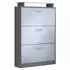 Vladon Lavia Schuhschrank 3 Klappen, Glasablage, 89x128x23cm (800000755083)