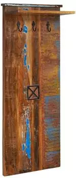 Massivmoebel24 Nature of Spirit #111 Wandgarderobe Altholz, mehrfarbig lackiert (09-900-700-0012)