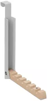 Relaxdays Klapphaken T&uuml;rgarderobe 5er-Set, grau
