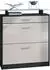 Vladon Loret Schuhschrank mit 2 Klappen, 1 Schublade, Sandgrau Hochglanz (800000585037)