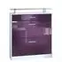Vladon Loret Schuhschrank weiß matt / Brombeer Hochglanz, 89x104x23cm (800000584979)