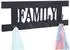 MCW Wandgarderobe Familie Shabby-Look, Paulownia, dunkelgrau, 60x21x2cm (800000500080)
