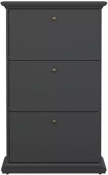 ebuy24 Venedig Schuhschrank 3 Klappen matt grau (07-45045)