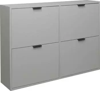 M&auml;usbacher Bonnie Schuhschrank Holzwerkstoff kreidegrau matt 120x86x25cm (82200814-0)