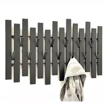 DanDiBo Wandgarderobe, schwarz, Metall, 58x38cm (96637)