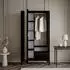 Lookway Lumi Garderobe mit Spiegel, schwarz, Holzwerkstoff, 105x197x33cm (800001298581)