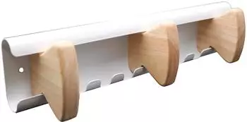 Unilux Aurora Wandgarderobe 3 Haken, Buche/weiß (400177884)