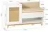 SoBuy Schuhbank mit Stauraum Gitteroptik Weiß-Natur 100x35x60cm (FSR128-W)
