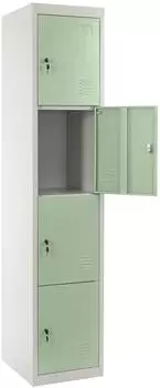 MCW Preston T163 Schlie&szlig;fachschrank Metall 180x38x45cm, gr&uuml;n (T163)