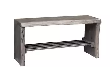 Massivmoebel24 Pure Acacia Garderobenbank Akazie grau lackiert 81x30x40cm (09-900-886-9016)