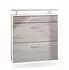 Vladon Malea Hängender Schuhschrank 2 Klappen, 1 Schublade, Glasablage, 89x96x23cm