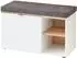 Innostyle Bari Schuhbank mit Sitzkissen, MDF, weiß, 78x50x38cm (546)