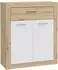 Forte Baccio Schuhschrank 83cm Weiß / Artisan Eiche (BCCK222-C830)