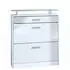 Vladon Loret Schuhschrank Schuhkipper 89x104x23cm Weiß Hochglanz (50000758)