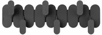 Umbra Tempo Wandgarderobe 6 Haken, Kunststoff, Schwarz (1022941-040)