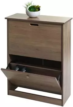 MCW Schuhkipper K45 2 Klappen, grau-braun, 81x60x25cm (MCW-K45)