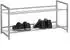 Caro Möbel Schuhregal System Metall, silber lackiert, 2 Fächer (SYSTEM)