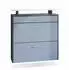 Vladon Malea Hängender Schuhkipper 2 Klappen, 1 Schublade, LED, 89x96x23cm (Malea)