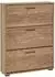 Solid BUNEO Schuhschrank Eiche furniert, 3 Klappen, 78x105cm (120-003)