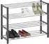 Idimex Dublin Schuhregal 4 Ablagen, Metall, Grau, 80x65x29cm