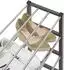 Idimex Dublin Schuhregal 4 Ablagen, Metall, Grau, 80x65x29cm