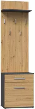 OEM Duo Wieszak Garderobe mit Kleiderstange Anthrazit / Artisan