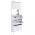 MCW Schuhschrank O86 3 Kippfächer, Metall, 201x80x20cm, weiß (100445)