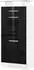 Vladon Loret V2 Schuhschrank 2 Klappen, 1 Schublade, Glasablage, schwarz hochglanz (46x104x23 cm)