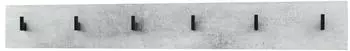 Vladon Linea V1 Garderobenpaneel mit 6 Kleiderhaken, Beton Oxid Optik (110,5x14,5x3,5cm)