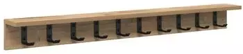 vidaXL Wandmontierter Kleiderständer mit Regal Artisan-Eiche 100x10,5x10,5cm (874378)