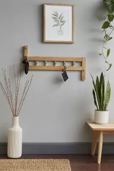 HOFMANN LIVING AND MORE Garderobenpaneel Massivholz, naturfarben, 60x36cm (1012.N)