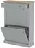 Mid.you Binz Schuhkipper 2 Klappen, 1 Schublade, grau/eiche, 80x105x30cm