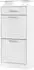 Vladon Loret V2 Schuhschrank 2 Klappen, 1 Schublade, Glasablage, weiß matt (46x104x23cm)