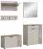 xonox.home Slide Garderobe 4-teilig, Kaschmir / Evoke Oak, 175x190x36cm (X9QQ9G03)