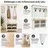 MCW Garderobe P28 mit Sitzbank, 3 Haken, 4 Staufächer, 170x76x39cm, hellgrau/natur (101475)