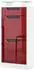 Vladon Fiesta V2 Schuhschrank, weiß matt/bordeaux hochglanz, 2 Klappen, Schublade (46x104x23cm)