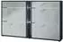 Vladon Today Schuhschrank 4 Klappen, 2 Schubladen, LED-Beleuchtung, Beton Oxid Optik (155,5x95x28cm)