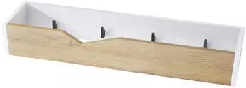 Vladon Kolmio Garderobenpaneel wei&szlig; matt/Eiche Natur, 83,5x12,5x21cm