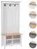 MCW Garderobe P28 mit Schuhregal & Sitzbank, Melamin, 170x76x39cm, weiß/natur (101474)