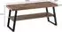 Finebuy Schuhbank 100x41x40cm Eiche Fischgrät-Dekor mit Stauraum (FB103439)