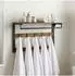 Relaxdays Wandgarderobe 3 in 1, Hakenleiste, Kleiderstange & Hutablage, 10 Haken