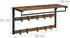 Relaxdays Wandgarderobe 3 in 1, Hakenleiste, Kleiderstange & Hutablage, 10 Haken