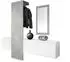 Vladon Carlton Set 1 Wandgarderobe weiß matt/Beton Oxid Optik, 208x193x35cm (50004822)