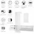 Vladon Carlton Set 1 Wandgarderobe weiß matt/Beton Oxid Optik, 208x193x35cm (50004822)