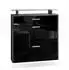 Vladon Malea Schuhschrank hängend, anthrazit matt/schwarz hochglanz, 89x96x23cm (50026223)