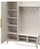 Mirjan24 Garderobe-Set Xylix 1D1K mit Spiegel, sandfarben, Metall, 134x180x40cm