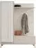 Mirjan24 Garderobe-Set Xylix 1D1K mit Spiegel, sandfarben, Metall, 134x180x40cm