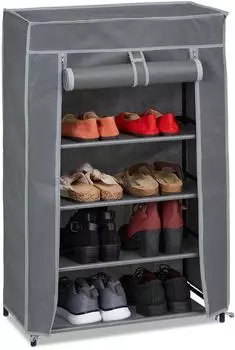 Relaxdays Schuhschrank Stoff, 5 Fächer, 60x30x90cm