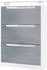 Vladon Space Schuhschrank 3 Klappen, Glasablage, weiß Hochglanz/Avola-Anthrazit (89x128x23cm)