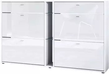Vladon Today Schuhschrank wei&szlig; hochglanz, 155,5x95x28cm